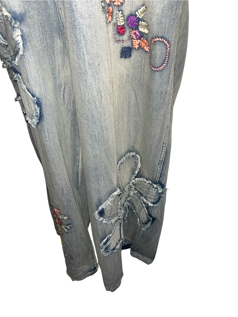 🦋BlueVelvet XL Denim Floral Patch Overalls BV003 - Picture 5 of 11